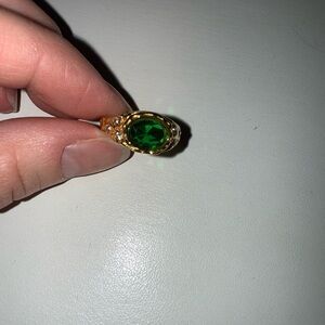 Elegant Green and Gold Ring